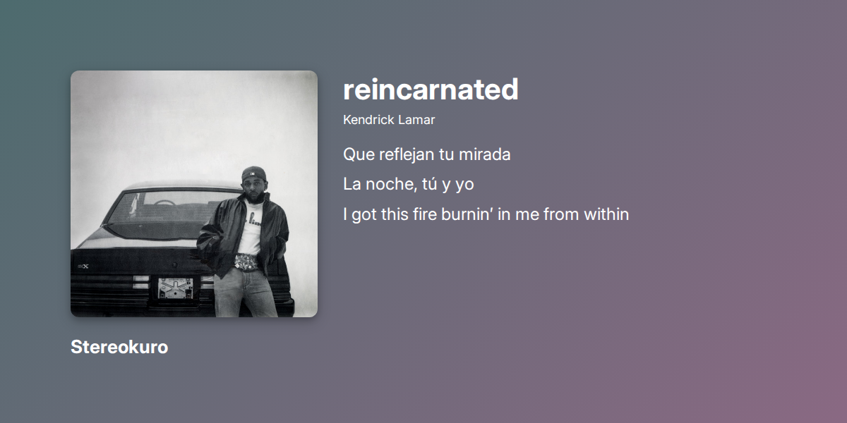Kendrick Lamar Reincarnated Lyric From Gnx Stereokuro